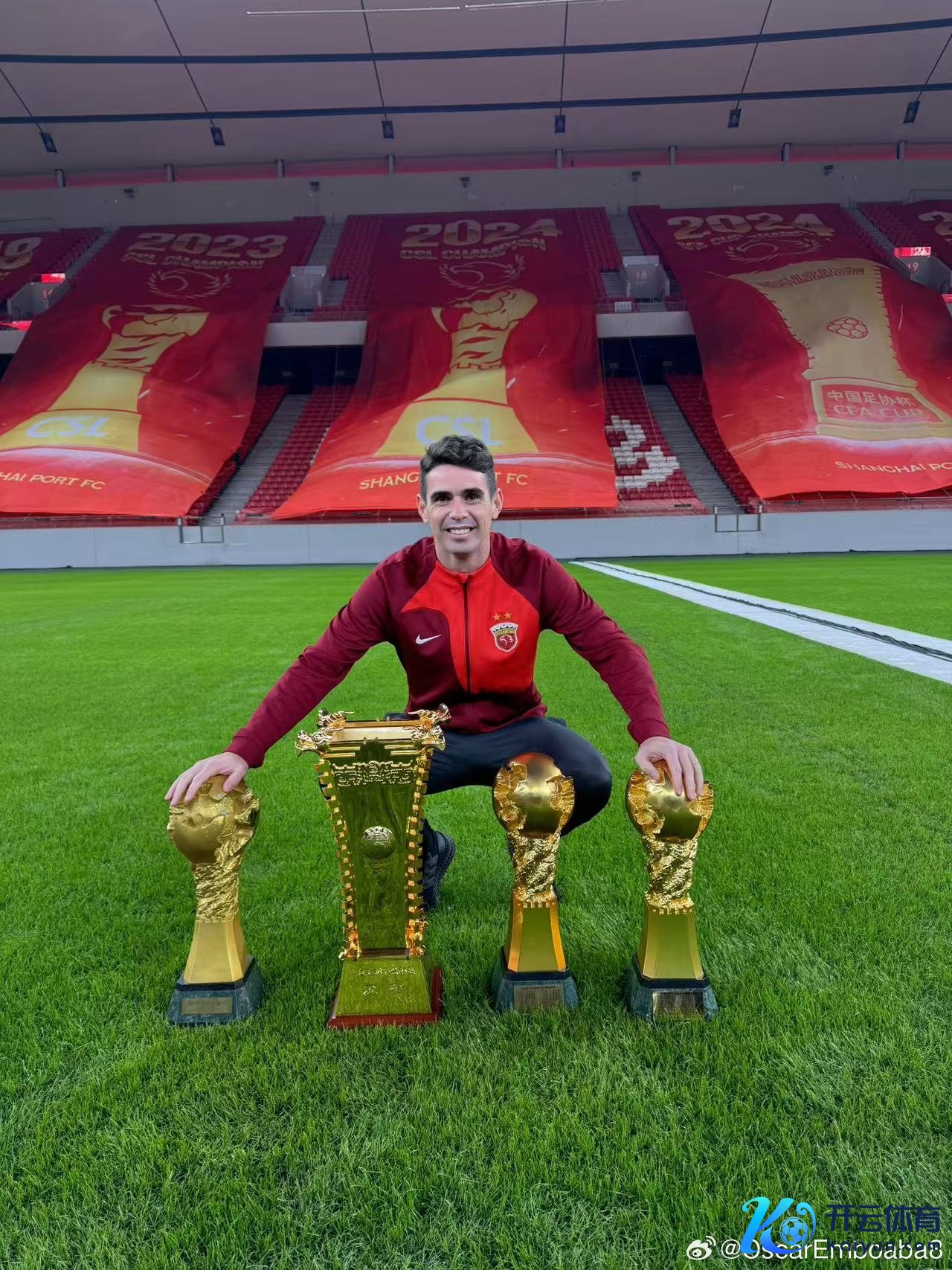 奥斯卡海港活命荣誉：3座中超冠军、1座足协杯冠军1座超等杯冠军