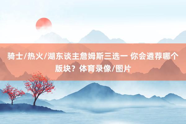 骑士/热火/湖东谈主詹姆斯三选一 你会遴荐哪个版块？体育录像/图片