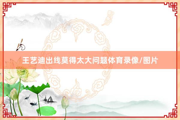 王艺迪出线莫得太大问题体育录像/图片