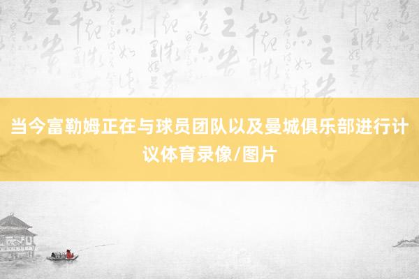 当今富勒姆正在与球员团队以及曼城俱乐部进行计议体育录像/图片