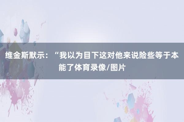 维金斯默示：“我以为目下这对他来说险些等于本能了体育录像/图片
