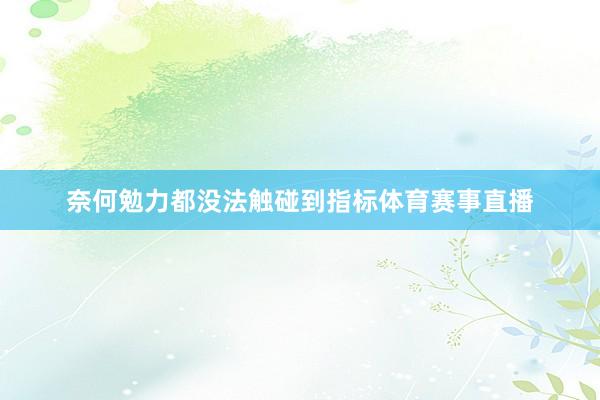 奈何勉力都没法触碰到指标体育赛事直播
